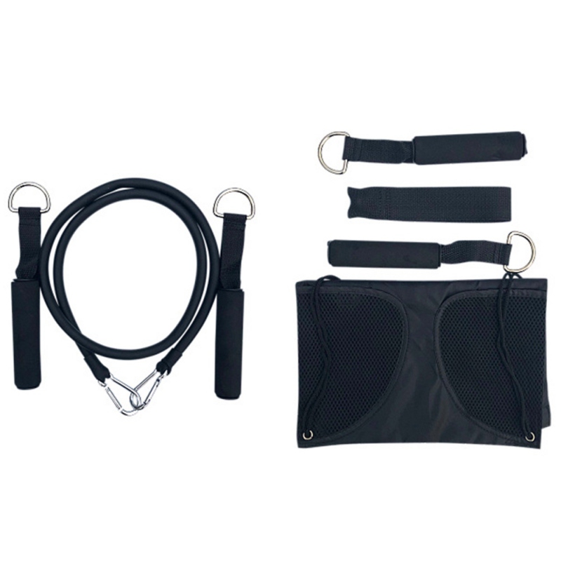 

Gym Exercise Resistance Band Pedal Body Training Exercise Yoga Belt Fitness Yoga Word Puller Pull Rope, Black
