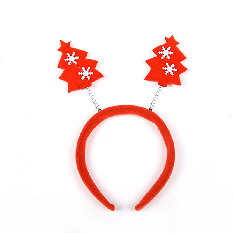 

10 Pcs/Lot Hot Sell Christmas Decorations Santa Claus Snowman Fawn Tree Headband Head Buckle Christmas Party Headwear S1036