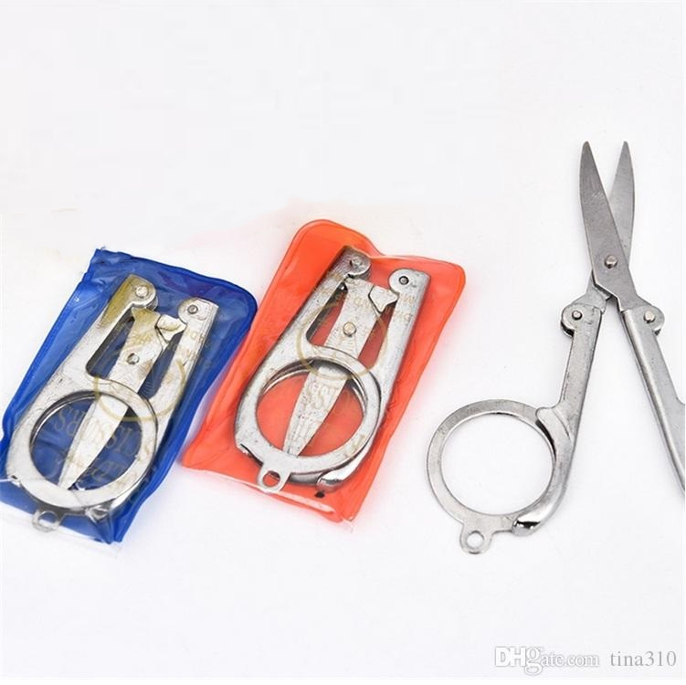 

Home Portable Folding Stainless Steel Scissors Mini Folding Scissors Travel Trip Tool Travel Scissor 4139