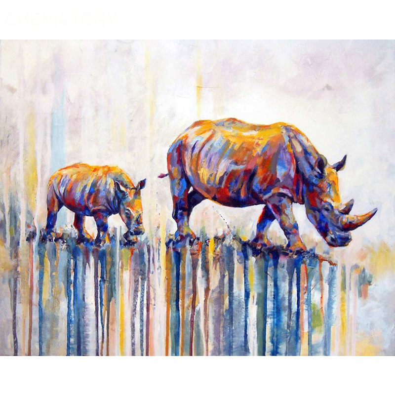 

DIY Oil Painting By Numbers Animals theme 1/3 50*40CM/20*16 Inch On Canvas Mural For House Decoration [Unframed]