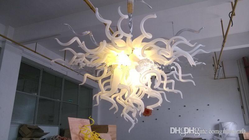 Contemporary Frosted White Flush Mounted Ceiling Decor LED Light Fixture New Style Blown Glass Ceiling Light-image-524984501