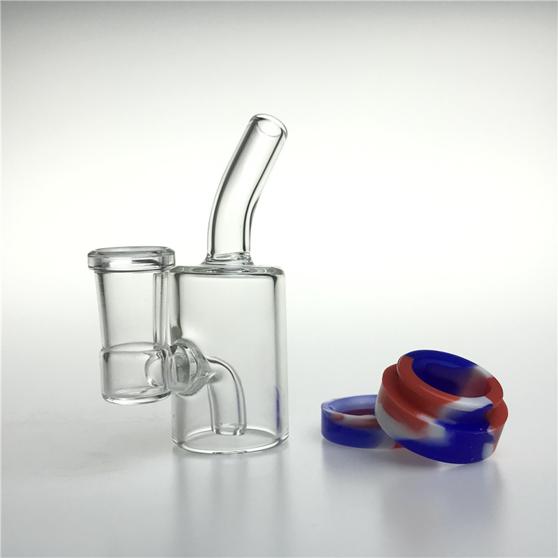 

4 Inch 14mm Female Glass Bong with Hookah 10 ML Silicone Bottom Container Reclaimer Thick Heady Recycler Water Bongs Beaker Smoking Pipes