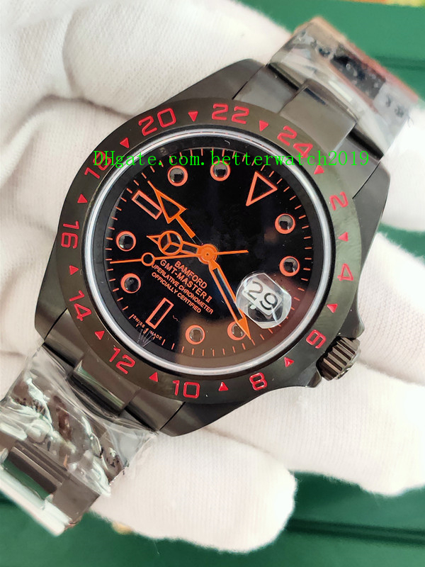 

2021 Top quality men GMT Watch 116710LN 116710 40mm Black Dial PVD Ceramic Bezel Asia 2813 Movement Automatic Mens Luminous Wrist Watches