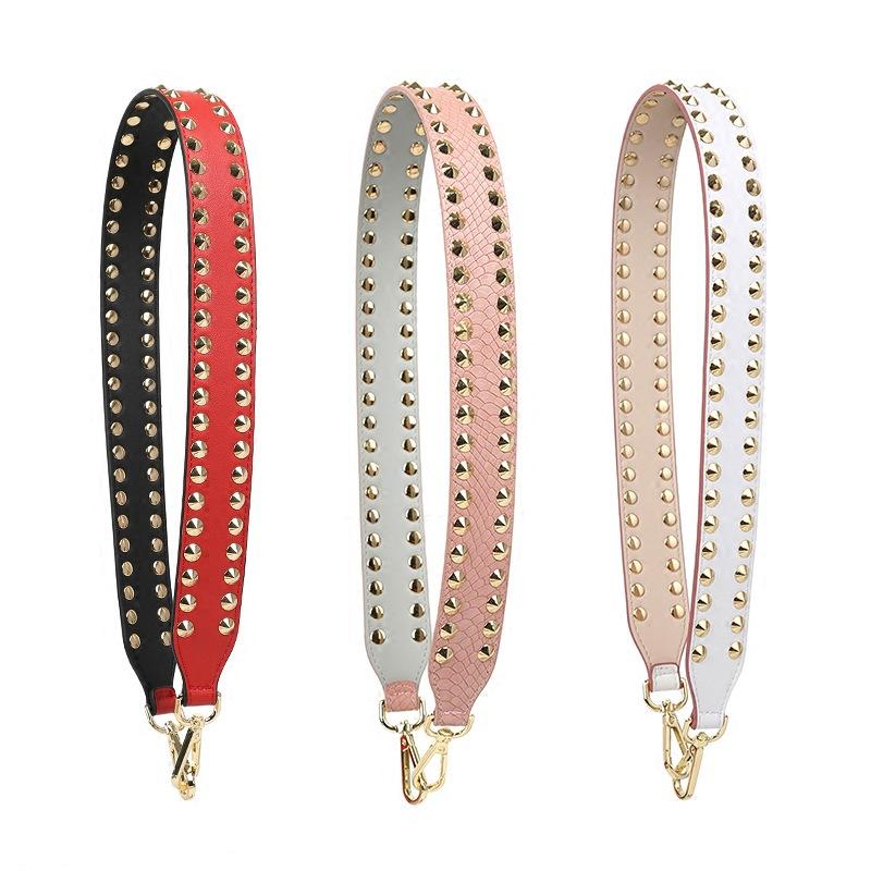

Women Strap Rivet Bag Shoulder Wide Straps for Bags Crossbody Bag Belt Strap Replacement Parts AccessoriesWomen Rivet Shoulder Bag Strap