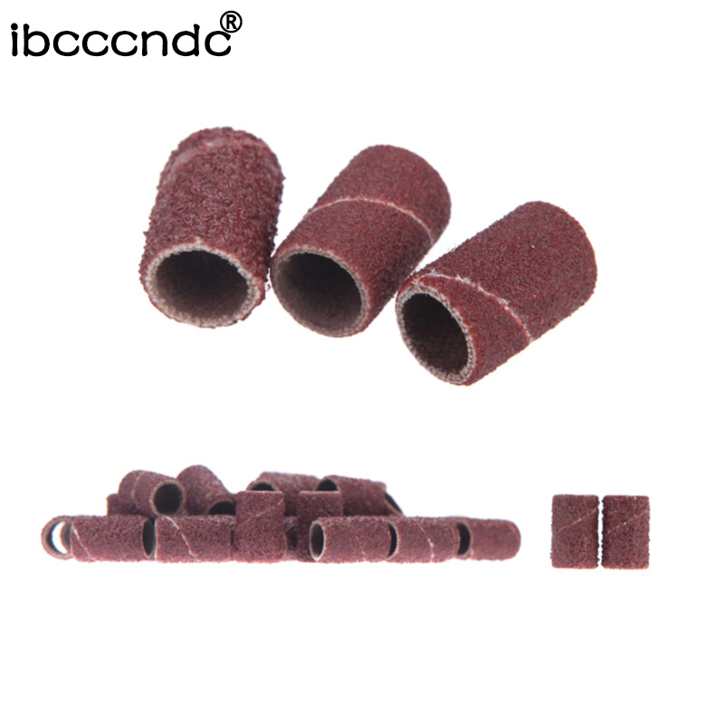 

100 PCS/Pack 80#120#180# Options Nail Dedicated Sanding Ring Grinding Head Polisher Essential Supplies Sand Circle Manicure Tool