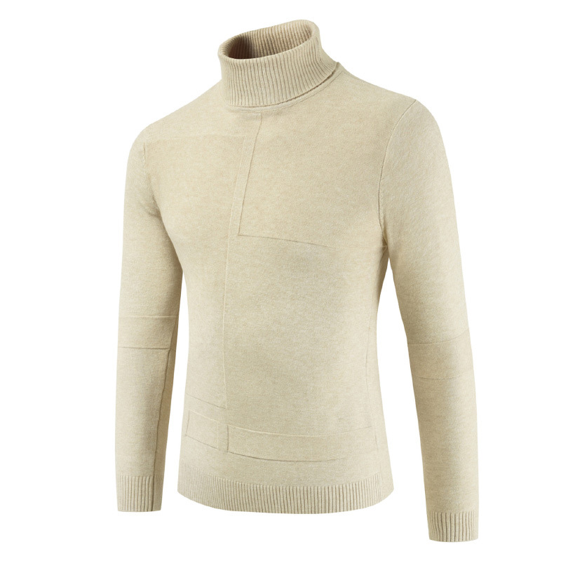 

Mens Knitted Sweater Solid Color Turtle Neck Casual Winter Sweater Male Long Sleeves Woolen Shirt Atutumn Mens Pullover
