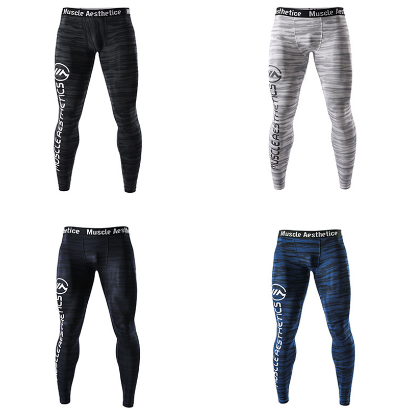 

Men Compression Tight Leggings Running Sports Male Gym Fitness Pants Quick dry Trousers Workout Training Crossfit Yoga Bottoms, Whitegrey