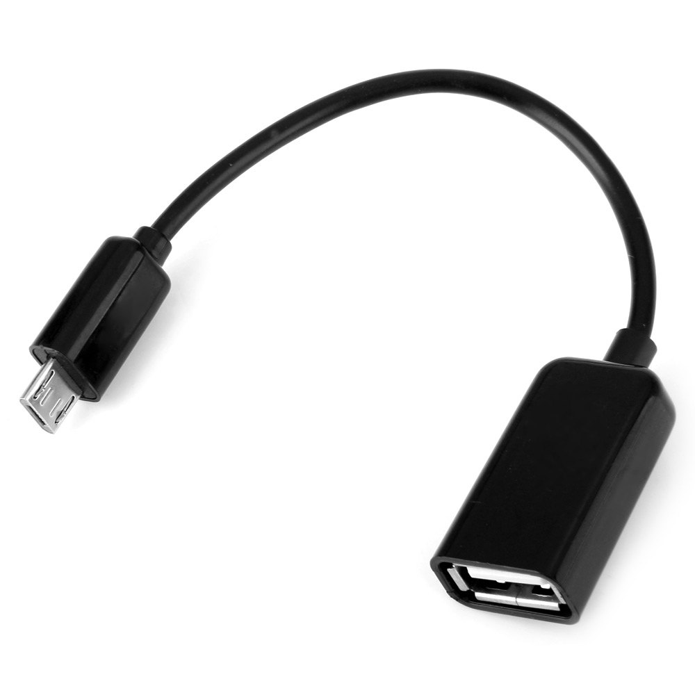 

USB2.0 Female to Micro USB Male OTG Cable 16cm, Black