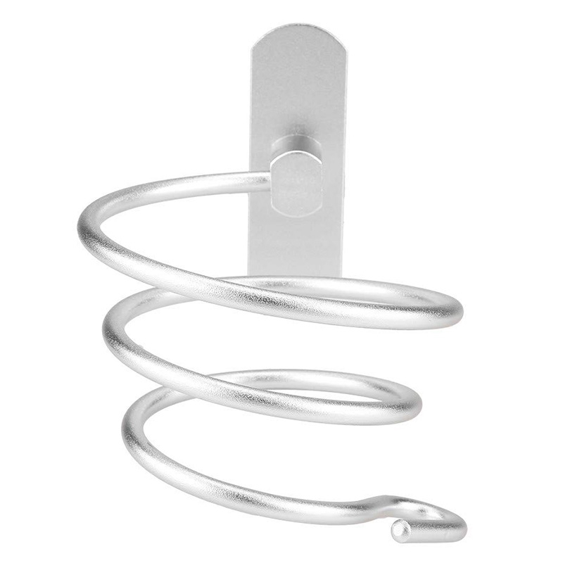 

Wall Mounted Hair Dryer Holder,Spiral Hair Care Tools Hanging Rack Organizer for Blow Dryer,Hair Dryer Storage Organizer (Silver