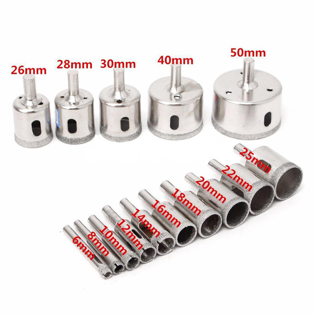 

Diamond Hole saw set Drill Bit tool 6mm-50mm for Tiles Marble Glass Ceramic Hole opener Power Tools accessories