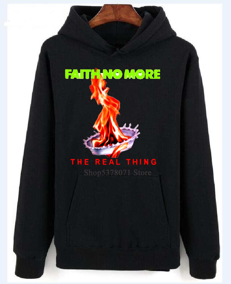 

FAITH NO MORE THE REAL THING Patton Fantomas Men's White Hoodies Size S-2XL Print long Sleeve Swearter Fashion, Gray
