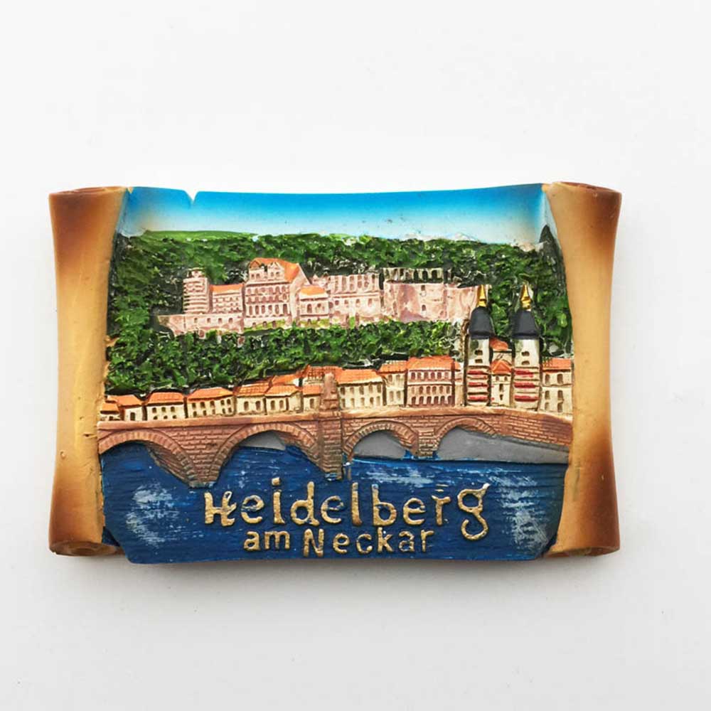 3D Heidelberg Ancient Bridge Fridge Magnet Refrigerator Decor Ornaments Novelty
