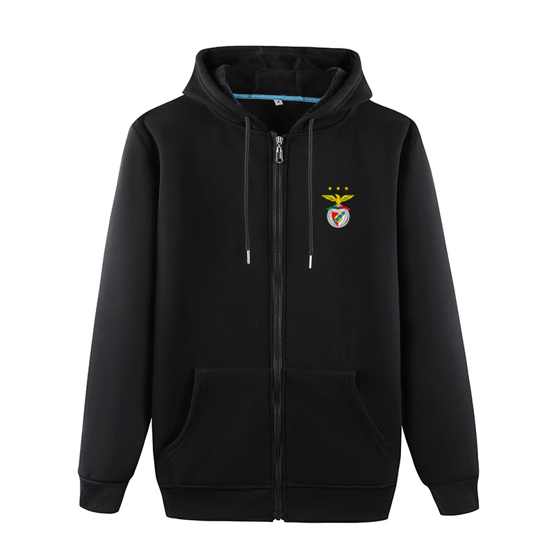 

Benfica Football Team Soccer Sports Fashion Sweater Men's Football Outdoor Jogging Warm Clothing Casual Autumn Jacket, Blue;black