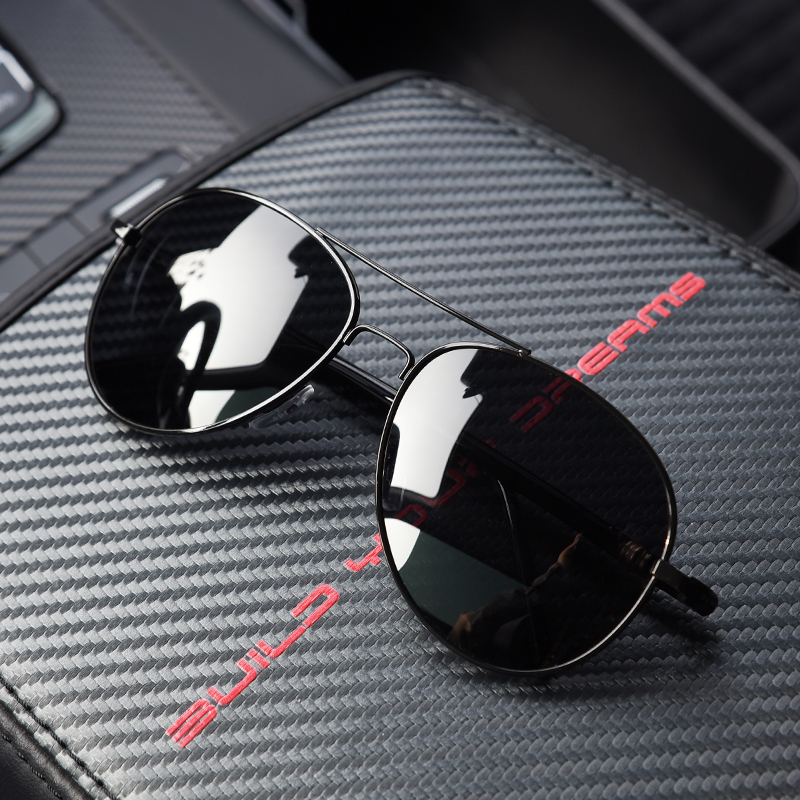 

Aviation Metail Frame Quality Leg Alloy Men Driving Sunglasses Polarized Brand Design Pilot Male Sun Glasses Oversized