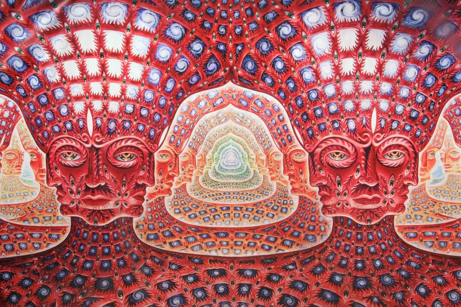 Trippy Alex Grey Abstract Silk Art Print Poster 32‘’x24‘’inch 11