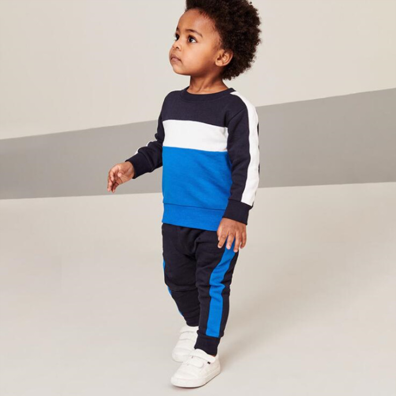 

baby boy clothes sets autumn winter sports suit for fashion tops+pants 2pcs children tracksuit, Blue