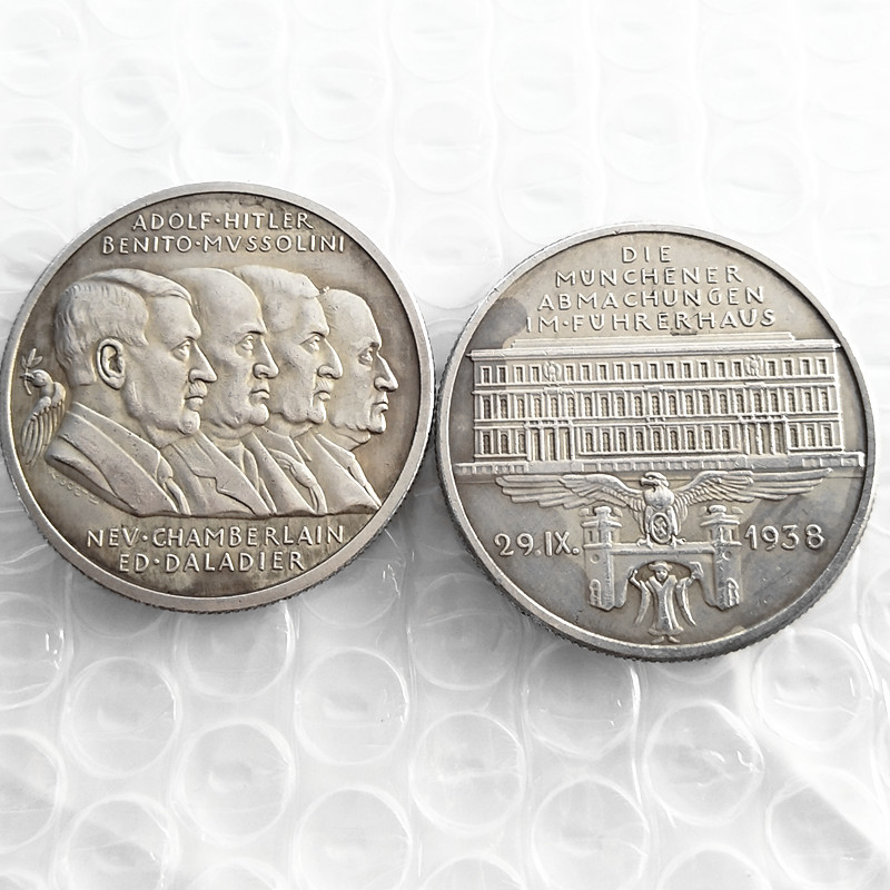 

H(21)Germany Commemorative Coins 1938 Copy Coins silver plated Brass Craft Ornaments
