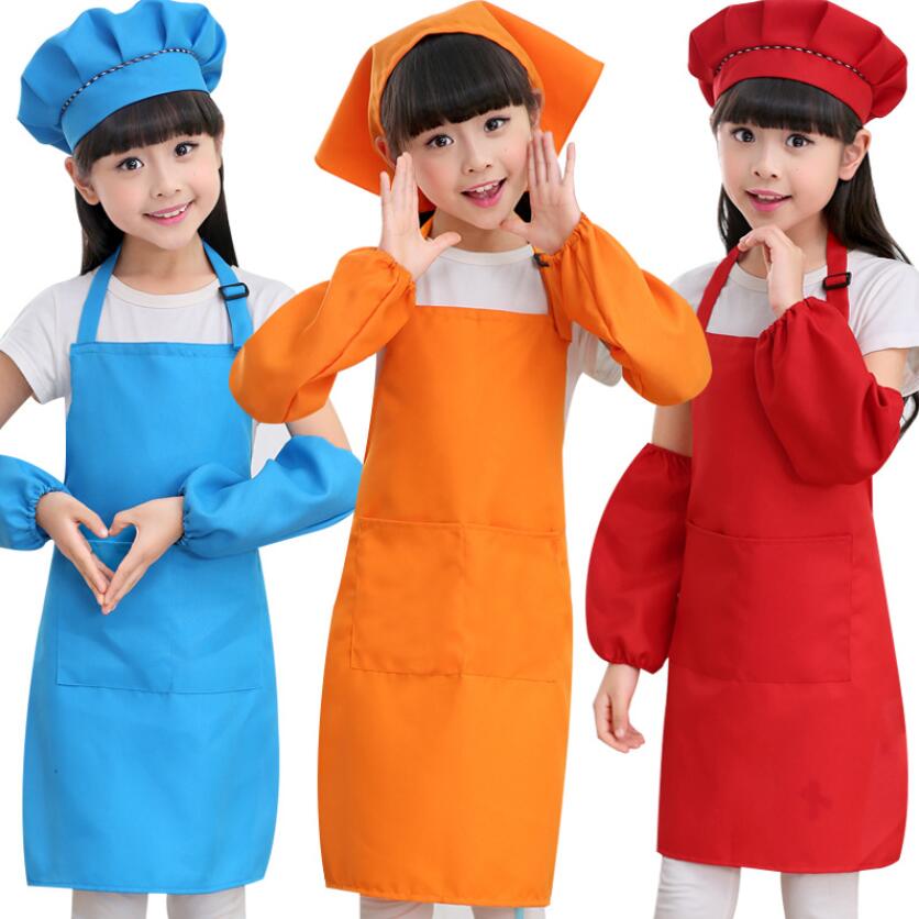 

Kids Aprons Pocket Craft Cooking Baking Art Painting Kids Kitchen Dining Bib Children Aprons Kids Aprons 12 Colors DHL