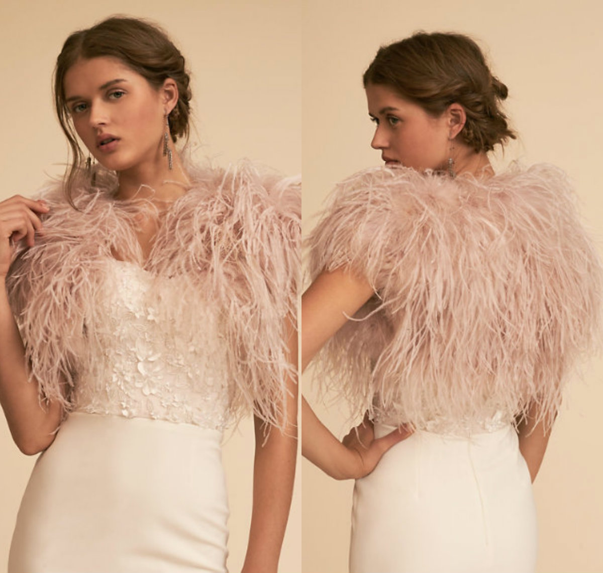 fur shrugs for dresses