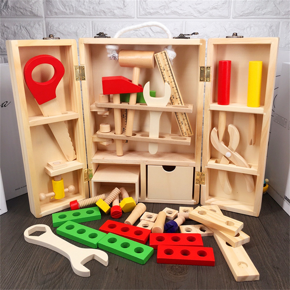 childrens wooden tool set