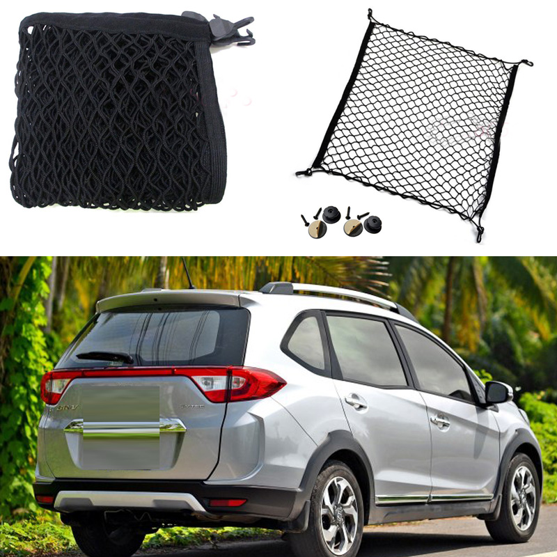 

For Honda BR-V Car Auto Rear Trunk Cargo Organizer Storage Nylon Plain Vertical Seat Net Frame