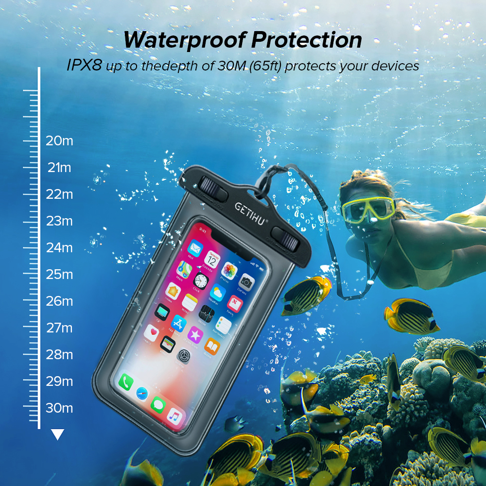 

Universal Dry Bag Diving Swimming Waterproof Case For iPhone 11 X XS MAX 8 7 6 s 5 Plus Cover Pouch Bag Cases Waterproof Phone Case, Leave your color need
