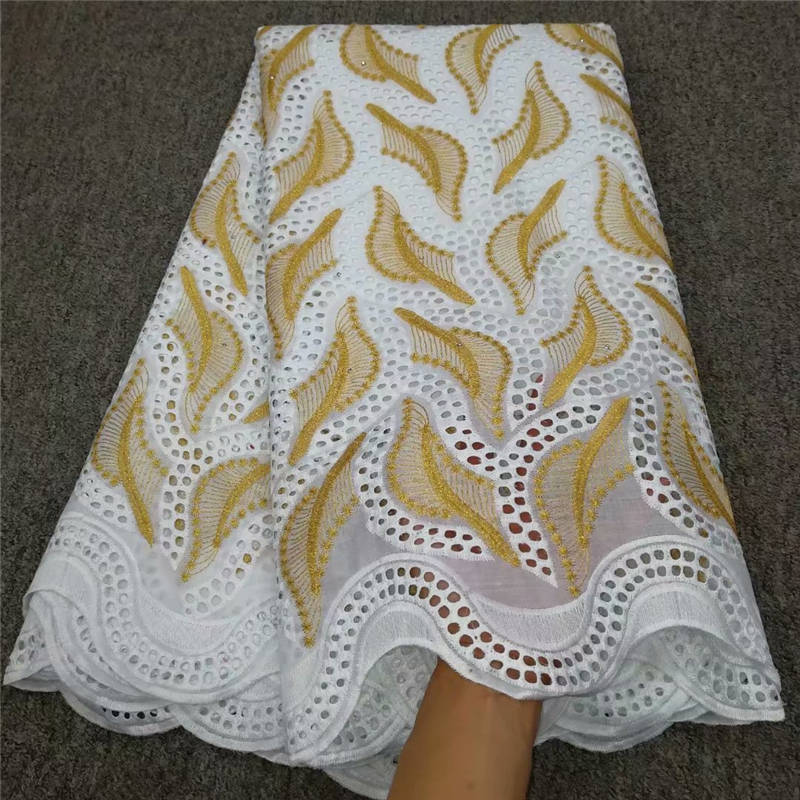 

Latest New design African Cotton Swiss Voile Lace Fabric High Quality African Swiss Voile Lace with Rhinestones 699933925568, Black;white