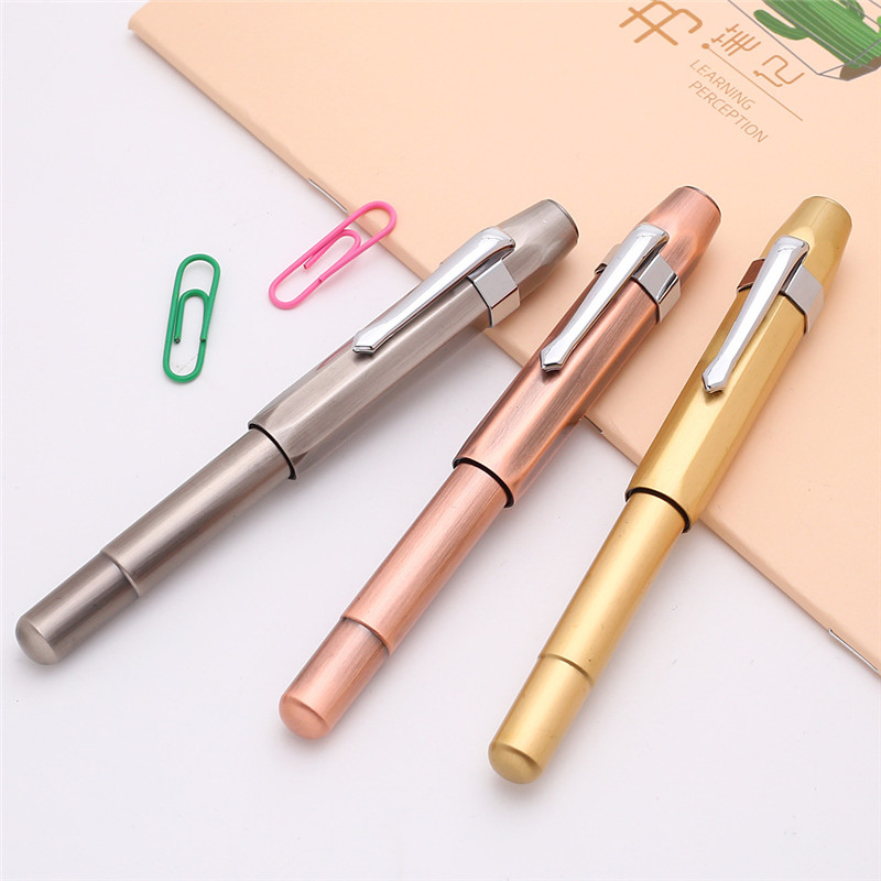 

Vintage metal stationery brass pen pocket portable pen fashion quality office school gifts, Red