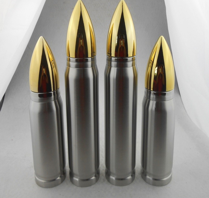 

New 1000ml Bullet Tumbler Travel Mugs Double Wall Water Bottle Stainless Steel Cups Creative Coffee Mug for Gift, Stainless steel color