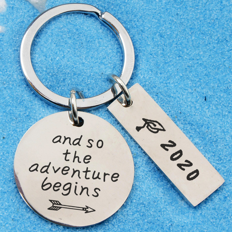

And So The Adventure Begins 2020 Graduation Gift Stainless Steel Key Buckle