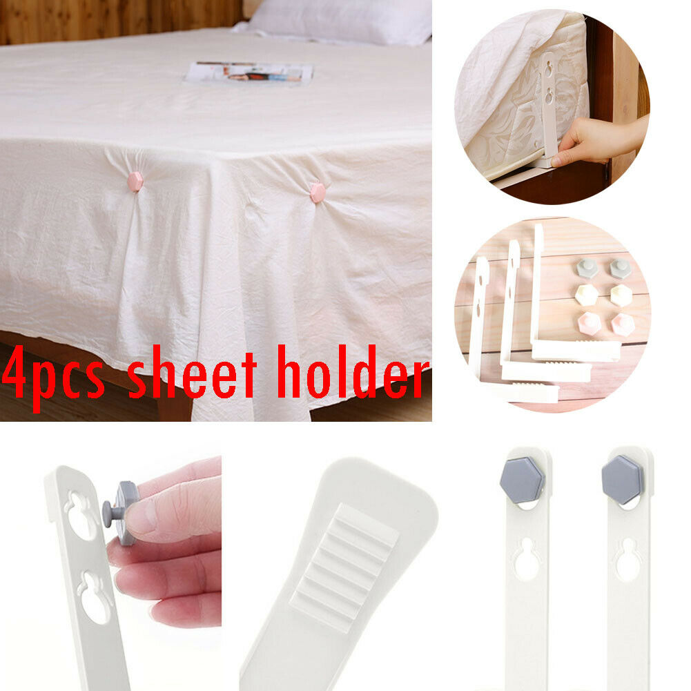 4pcs Triangle Bed Sheet Mattress Holder Fastener Grippers Clips Suspender Strap-image-491952637