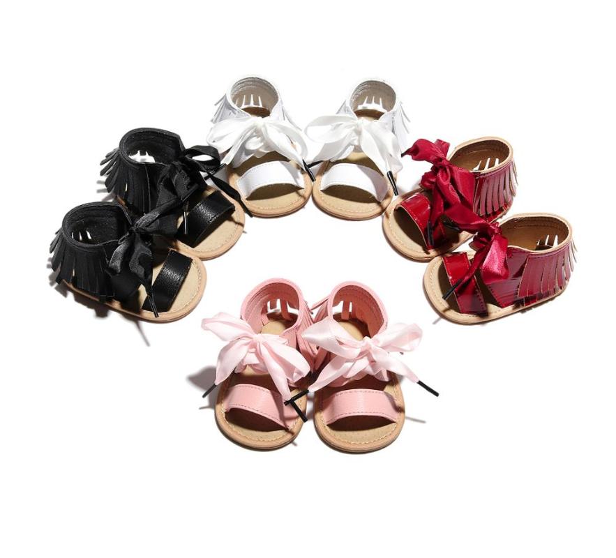 

summer Rubbler sole baby first walker Newborn rubber sole shoes infant girl prewalkers toddler shoes with rubber, Black