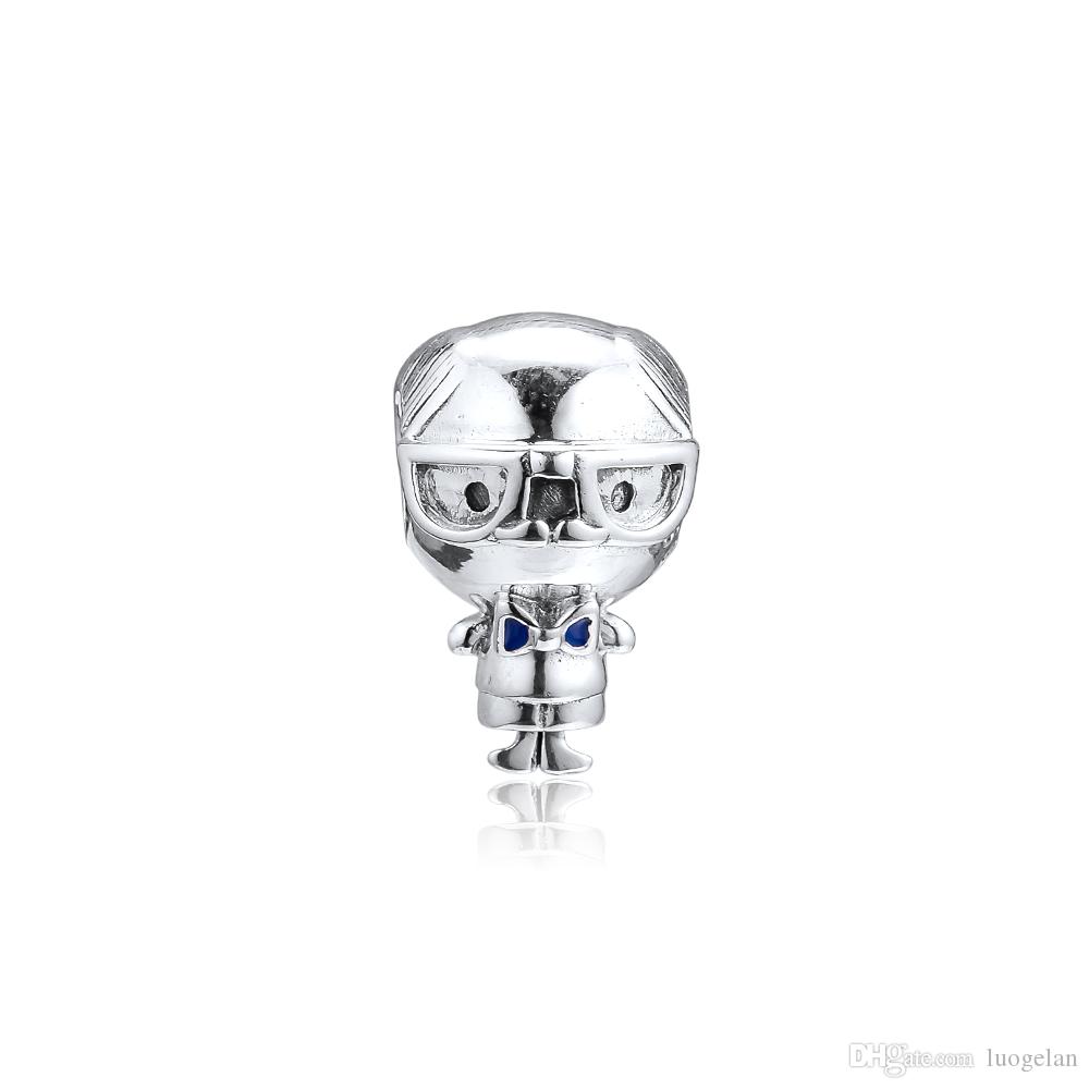 2019 Mother's Day 925 Sterling Silver Jewelry Mr. Wise Charm Beads Fits Pandora Bracelets Necklace For Women DIY Making-image-461833759
