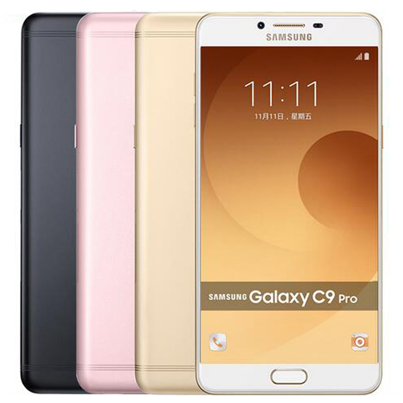 

Refurbished Original Samsung Galaxy C9 Pro C9000 Dual SIM 6.0 inch Octa Core 6GB RAM 64GB ROM 16MP 4G LTE Android Cell Phone Free DHL 1pcs, Black