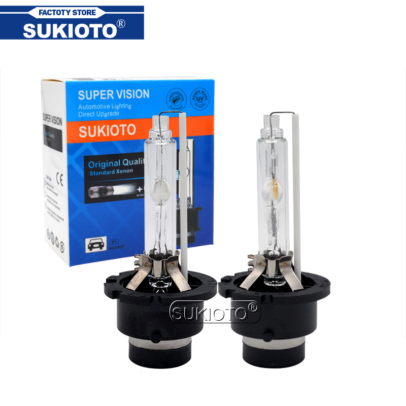 

SUKIOTO D2S D2R D4S D4R 4300K 5000K 6000K 8000K 10000K HID Headlight Bulb 35W 55W Car Light Xenon D2 D4 HID Replacement Bulbs