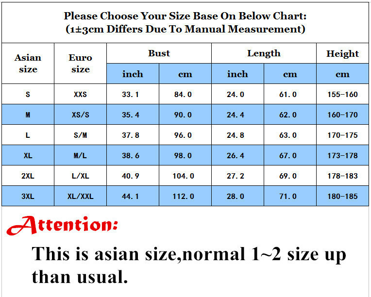 Asian Size Chart Shirt