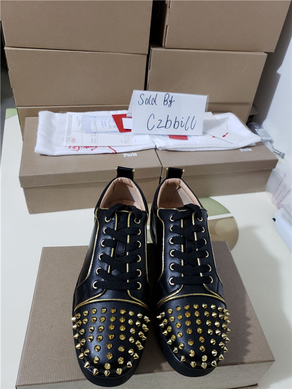 Black Leather with Gold Spikes