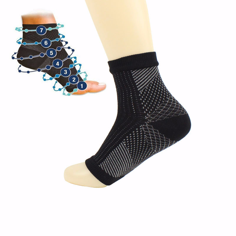 NEW 1 Pair/Lot Man Women Anti Fatigue Compression Foot Sleeve Foot Ankle Compression Socks Anti Fatigue Varicose Feet Sleeve