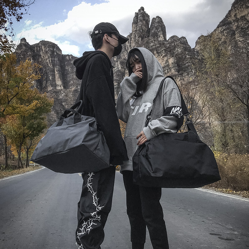 

New Lightweight Short-distance Travel Bag Fashion Unisex Travel Boarding Bag Luggage High-capacity Sports Fitness Shoulder, Black