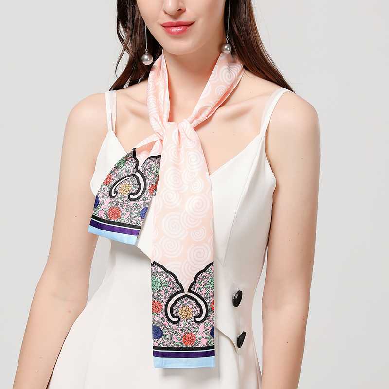 silk neck scarves for women