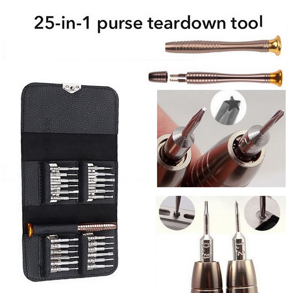 

Phone Repair Tool Sets 25 in 1 Precision Torx Screwdriver for iPhone Laptop Cellphone Electronics Hand Tools Set Opening Pry Tool Repair Kit