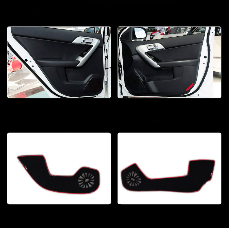 

4pcs Fabric Door Protection Mats Anti-kick Decorative Pads For Kia Forte