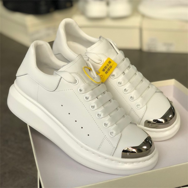 

Fashion Men Shoes All black iron head Trainers Leather Platform Sneakers Women Men Flat Casual Party Wedding Shoes Oversized Shoes US12, Color 13