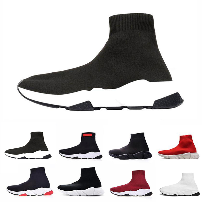 

Discount Designer Speed Trainer Running Socks Shoes Black White Red Flat Fashion Trainers Casual Runner Sports Sneakers 36-45, Item#15