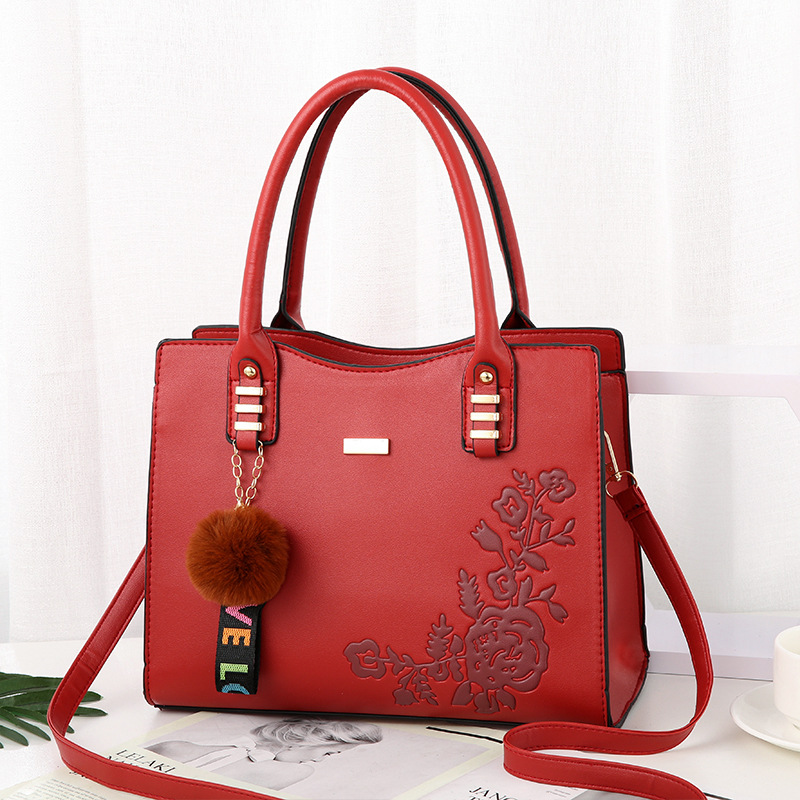 

Pink sugao designer handbags women luxury crossbody bags messenger shoulder handbags brand bag pu leather handbag fashion new style tote bag, Red