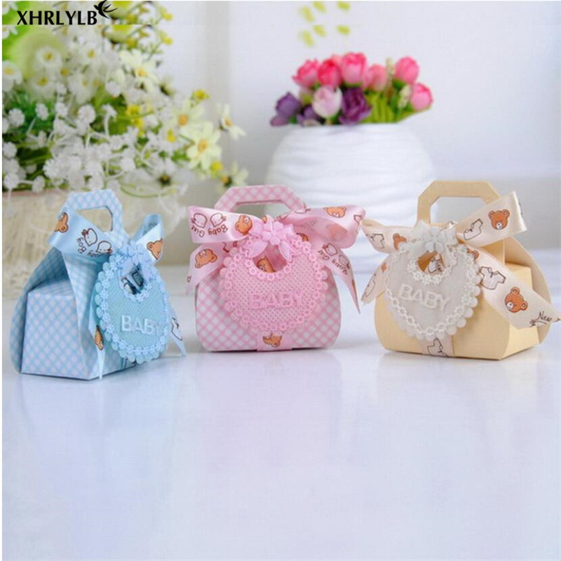

XHRLYLB 6pc Bib Candy Box Baby Party Candy Box Creative Packaging Children Birthday Party Supplies New Year Gift.7z