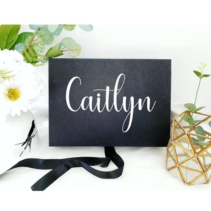 

personalize biack and white Bridesmaid Proposal Box - Bridal Party favors, Custom Maid of Honour Gift Box with name or quote