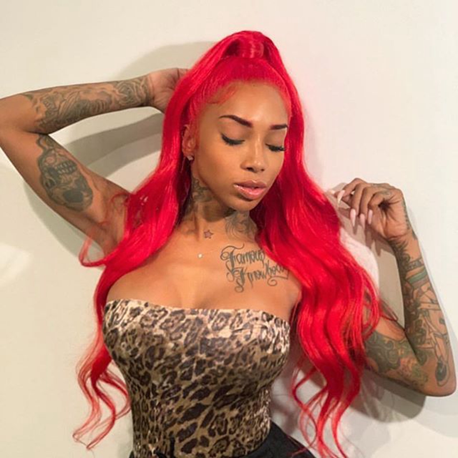 

Glueless Full Lace Red Body Wave Human Hair Wigs for Women Wavy Red Pre Plucked Hairline Lace Front Wigs Human Hair Black Friday, 13x3 lace front wig