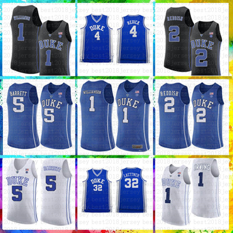 

MEN'S 1 Zion Williamson Duke Blue Devils NCAA College Jersey Cam Reddish RJ Barrett 32 Christian Laettner 4 J.J Redick