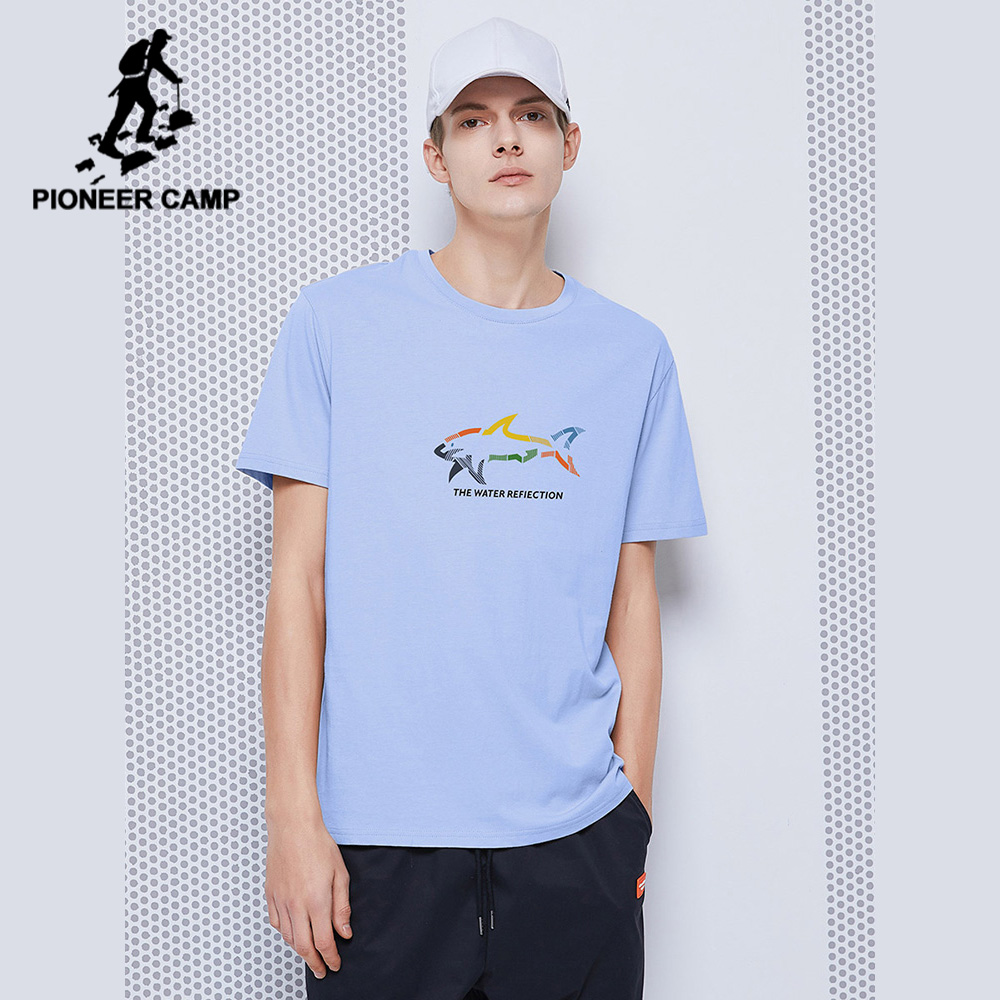 

Pioneer Camp 2020 Summer Men's T-shirts Blue Yellow White 100% Cotton Hip Hop Fashion Printed New Tops Shirts Male ADT0208061
